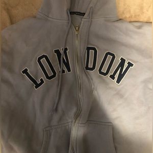 lavender/light blue london brandy zip up